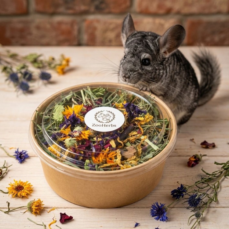 Pełna micha Tymotka i zioła zooherbs szynszyla.jpg