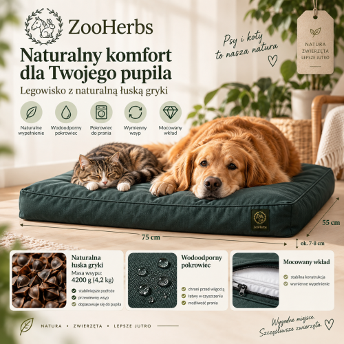 Legowisko zooherbs dla psa i kota łuska gryki.png